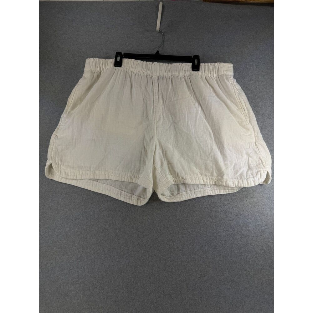 Old Navy Women’s XXL White Comfort Waistband Pull On Shorts Pockets 3727